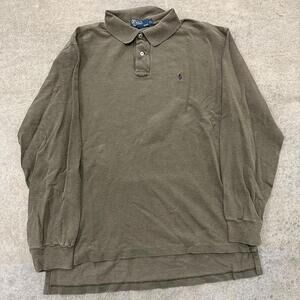 Vintage 90s Polo Ralph Lauren Long Sleeve Grey Size XL